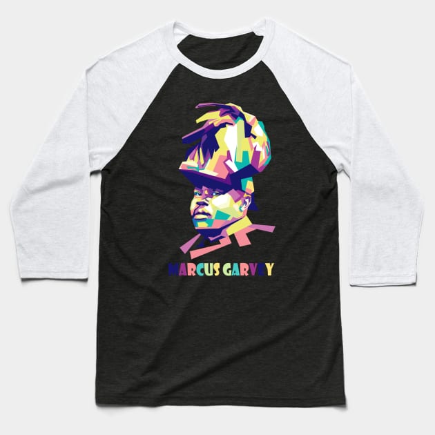 Marcus Garvey  wpap Baseball T-Shirt by agungsaid1234